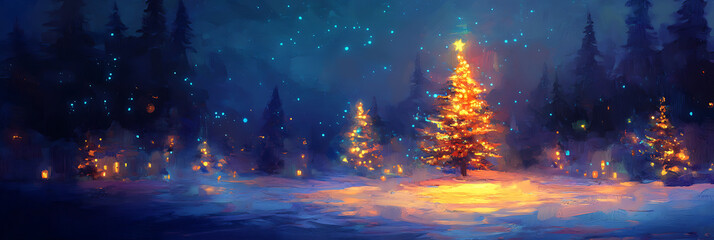 Holiday Illustration – Christmas Tree and Ornaments