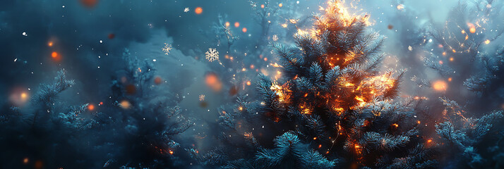 Holiday Illustration – Christmas Tree and Ornaments