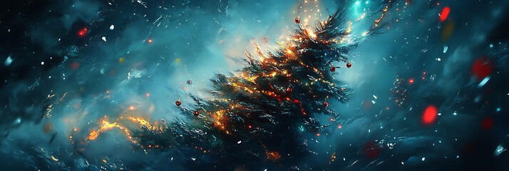 Holiday Illustration – Christmas Tree and Ornaments