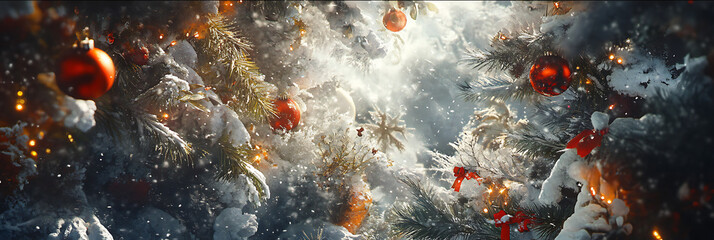 Holiday Illustration – Christmas Tree and Ornaments