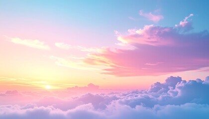Dreamy pastel sunset sky. Abstract background.