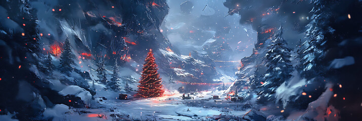 Beautiful Christmas Background for Seasonal Design