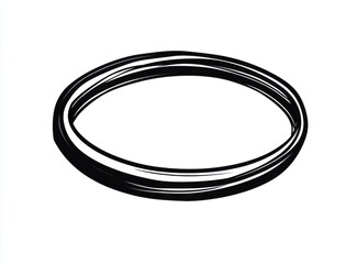 Fototapeta premium Circular Black Line Art Design