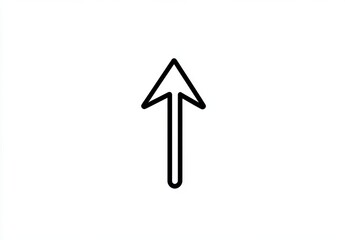 Upward Arrow Minimalist Black Design