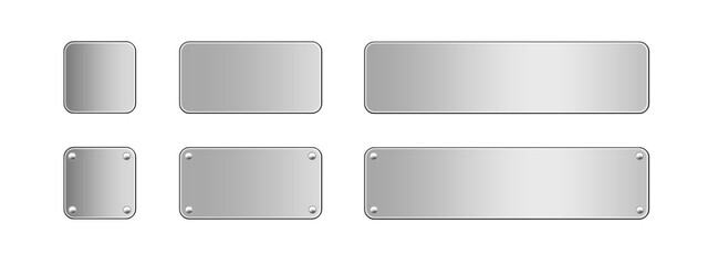 銀の金属プレート　セット02