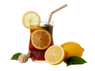 Refreshing iced tea with lemon and mint perfect for a summer day