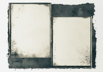 Textured Watercolor Art with Dual Frames
