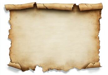 Vintage Aged Scroll Paper Texture Background