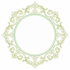 バロック装飾を取り入れた優雅なアンティークフレームのベクター素材