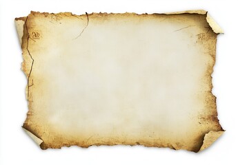 Old Parchment Paper With Torn Edges