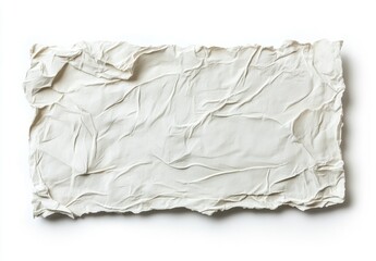Obraz premium Crumpled Blank Paper Isolated on White