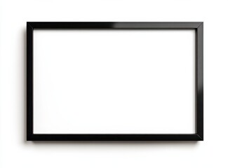 Obraz premium Empty Black Frame on White Wall