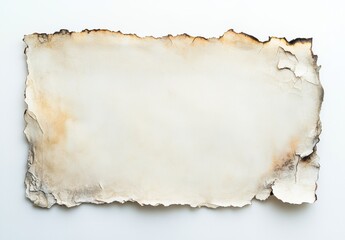 Burned Edged Antique Paper Isolated