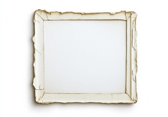 Vintage Wooden Frame Isolated On White