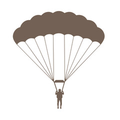 Exciting skydiving experience with parachute descent, adventure sport thrill seekers