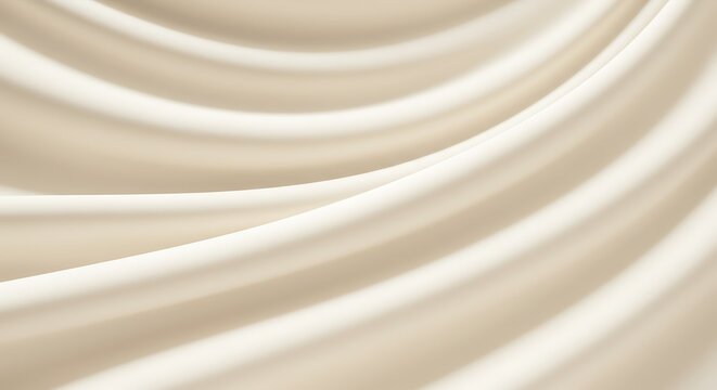 Elegant beige fabric luxurious drapes and subtle waves for backgrounds
