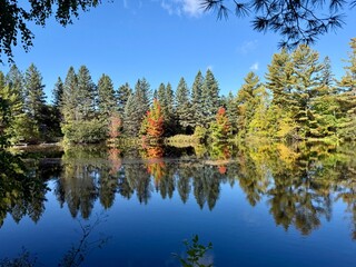 Mont Tremblant Ski Resort (commonly referred to as Tremblant) in autumn