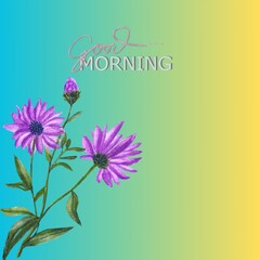 greeting card with flowers