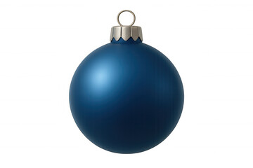 Blue christmas bauble ornament decorating holiday seasons and winter festivities, transparent background