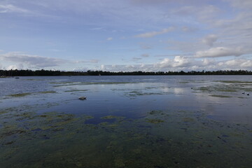 clouds over the lake