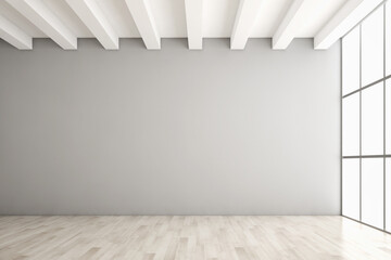 Modern Bright Interior Room 3D Rendering Illustration for Visualization