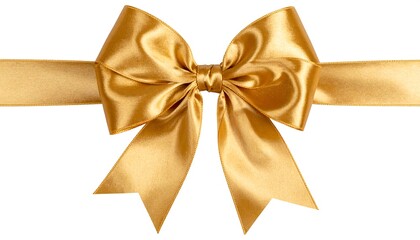 Fototapeta premium Golden ribbon bow