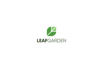 Letter L green leaf garden natural eco friendly logo