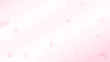 桜の花びら舞うピンクの背景素材(16:9)