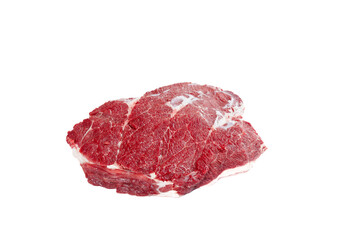 Fresh Raw Beef Brisket Cut Isolated on White Background - Premium Quality Meat for Cooking