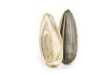 White and Black Spiced Melon Seeds Original Figure on White Background