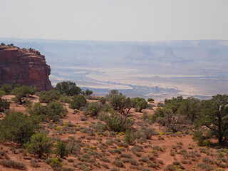 Canyonlands National Park cliff and distant buttes