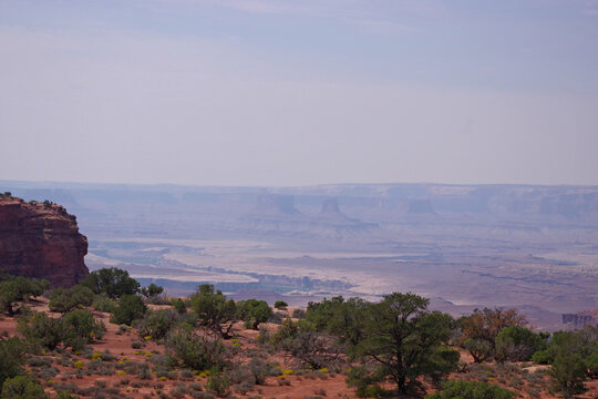 Canyonlands National Park desert buttes and canyon view