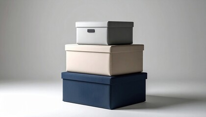 functional storage boxes in neutral colors for perfect organization. These decorative containers are ideal storage solutions that stack, enhancing any interior design.