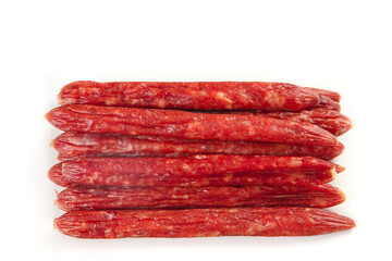 Cantonese Air-Dried Sweet Pork Sausages - Traditional Chinese Spicy Preserved Meat Stack