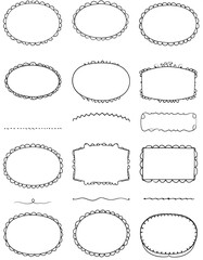 Obraz premium Hand Drawn Decorative Frames and Borders.