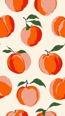 Peach or nectarine fruits isolated, watercolor botanical illustration. Juicy packaging design