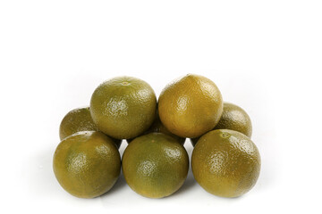 Fresh Green Limes on White Background - Citrus Fruit Photography