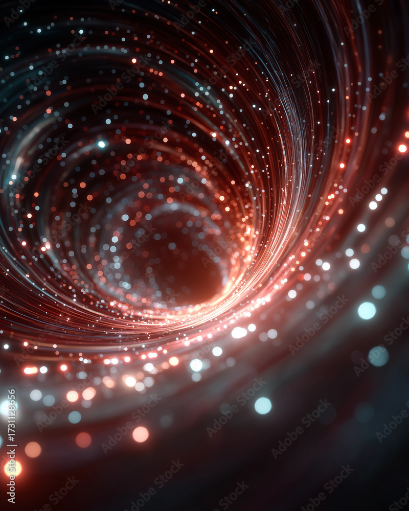 Wall mural cosmic vortex of energy: a mesmerizing artistic rendering showcases a dynamic swirl of cosmic energy