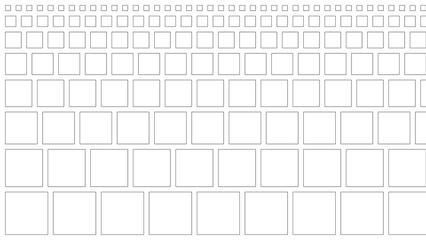 black outline printable grid paper template with rows of squares in different sizes, from 0.25 inch up to 2 inches.
