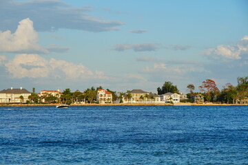 Sarasota, Florida USA - Sep 15, 2025: the sarasota beach sun set landscape