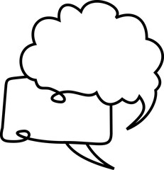 Line Art Speech Bubble 