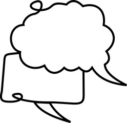 Line Art Speech Bubble 
