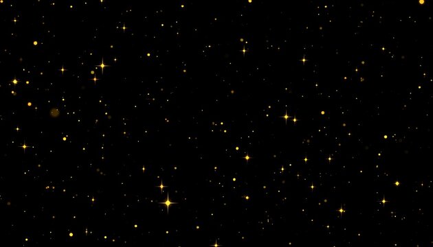 Golden star-filled night sky - Powered by Adobe