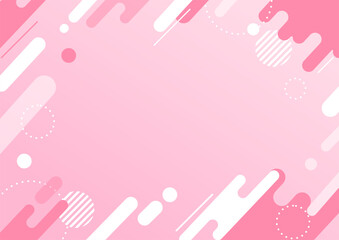 幾何学 グラフィック フレーム 背景素材 ピンク