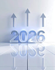 2026 growth and progress with upward arrows.