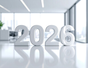 The year 2026 in a modern office setting.