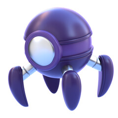 Space Robot 3D Icon &mdash; Futuristic Sci-Fi Machine, Cosmic AI Droid, Extraterrestrial Technology Relic, Galactic Artifact, and Astronaut Companion for Games, Apps, and Creative Design Projects