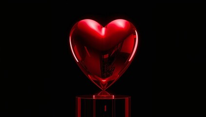 ラグジュアリー感のあるハートモチーフの黒背景イラスト