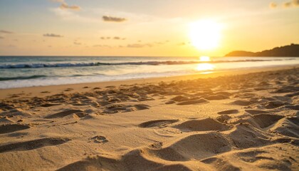 Golden sunset beach scene (1)