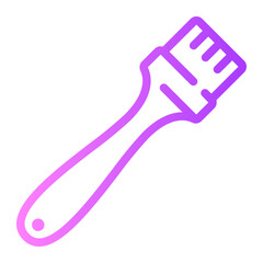 basting brush gradient icon